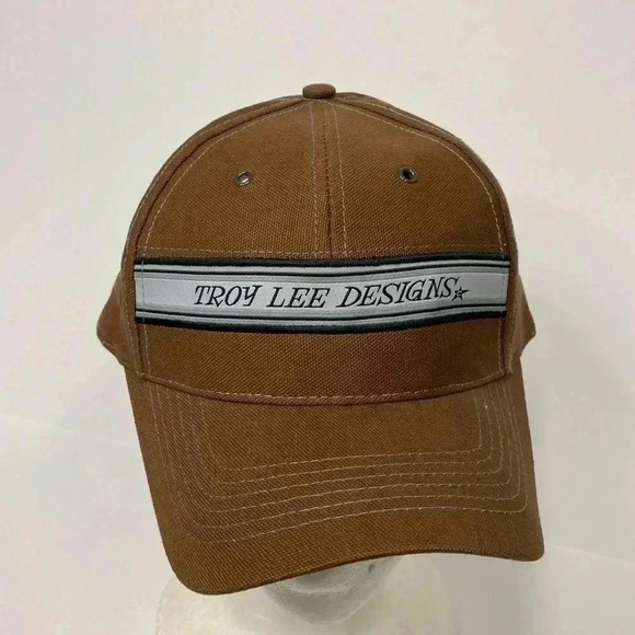 Troy Lee Designs Snapback Hat Brown Adjustable Back Motocross Racing Honda - Picture 1 of 6